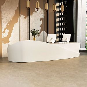 Акриловая стойка ресепшн Corian White