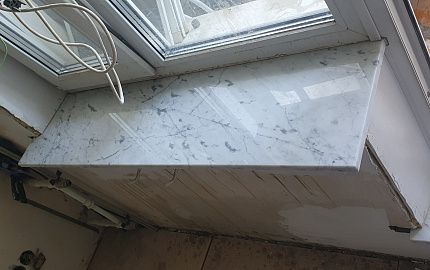 Мраморный подоконник Bianco Carrara C